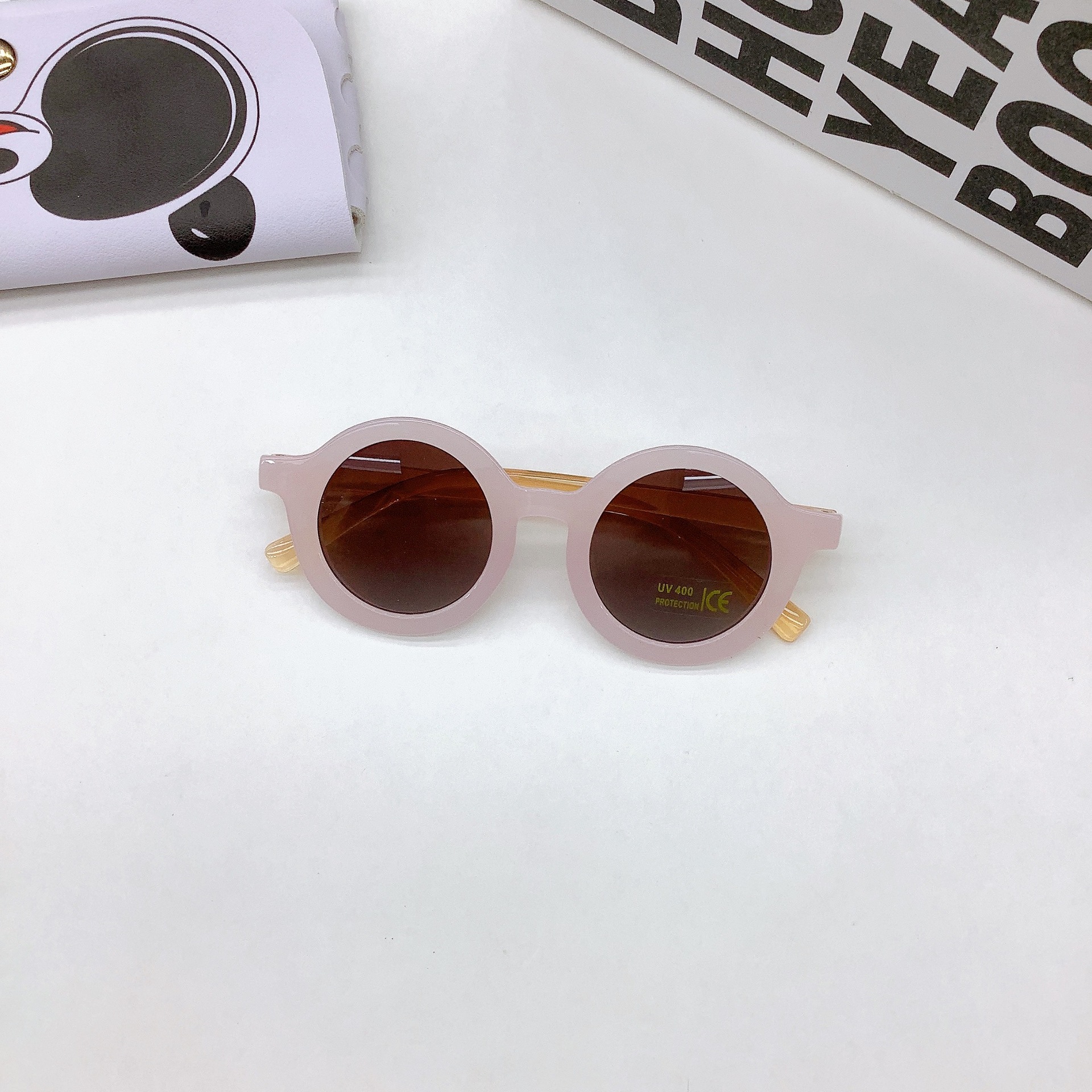 New Vintage round Frame Cute Girls Sunglasses Sun Protection Kids Sunglasses UV Protection Boys Glasses Tide