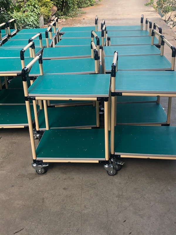 定制防静电周转车 精益管手推车多层物料车线棒工具车仓库分拣车