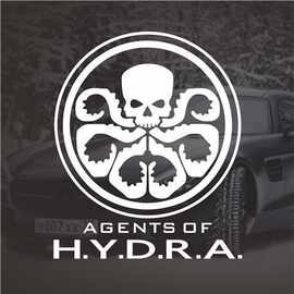 漫威复仇者联盟车贴九头蛇神盾局创意个性汽车车身车门油箱盖贴纸