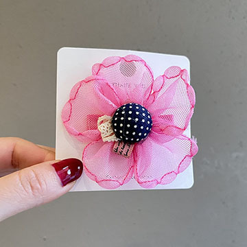 儿童发饰女童超仙花朵发夹宝宝可爱边夹公主夹子头饰女孩清新发卡