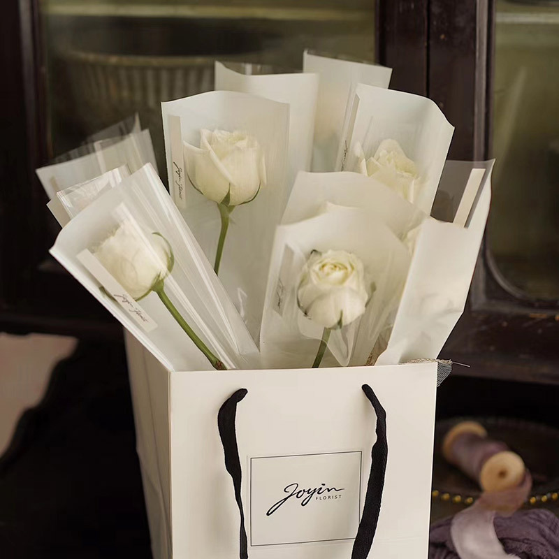 单支花束包装新款多支鲜花花束包装袋玫瑰花包装纸花艺diy材料袋