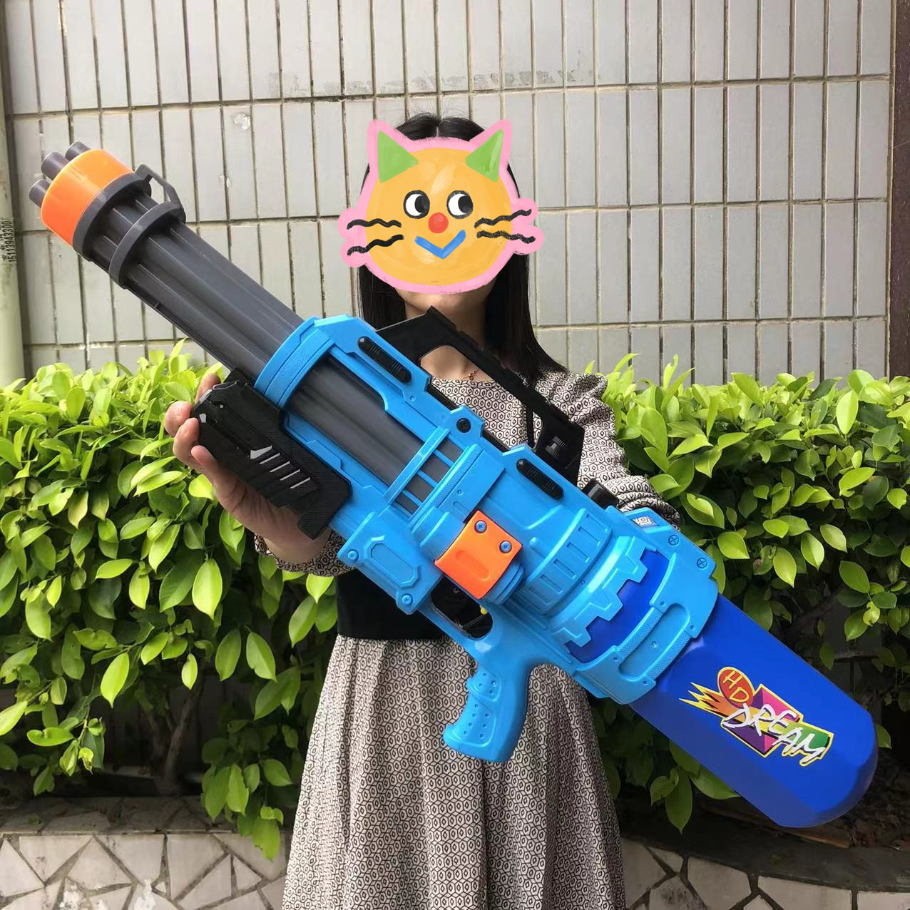 Douyin Online Influencer Popular Oversized Gatling Water Gun Children's Interactive Water Toys Source Factory Offline Wholesale