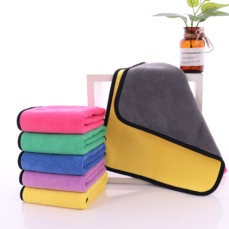 洗车毛巾双面珊瑚绒加厚吸水擦车巾专用清洁抹布大毛巾 吸水毛巾