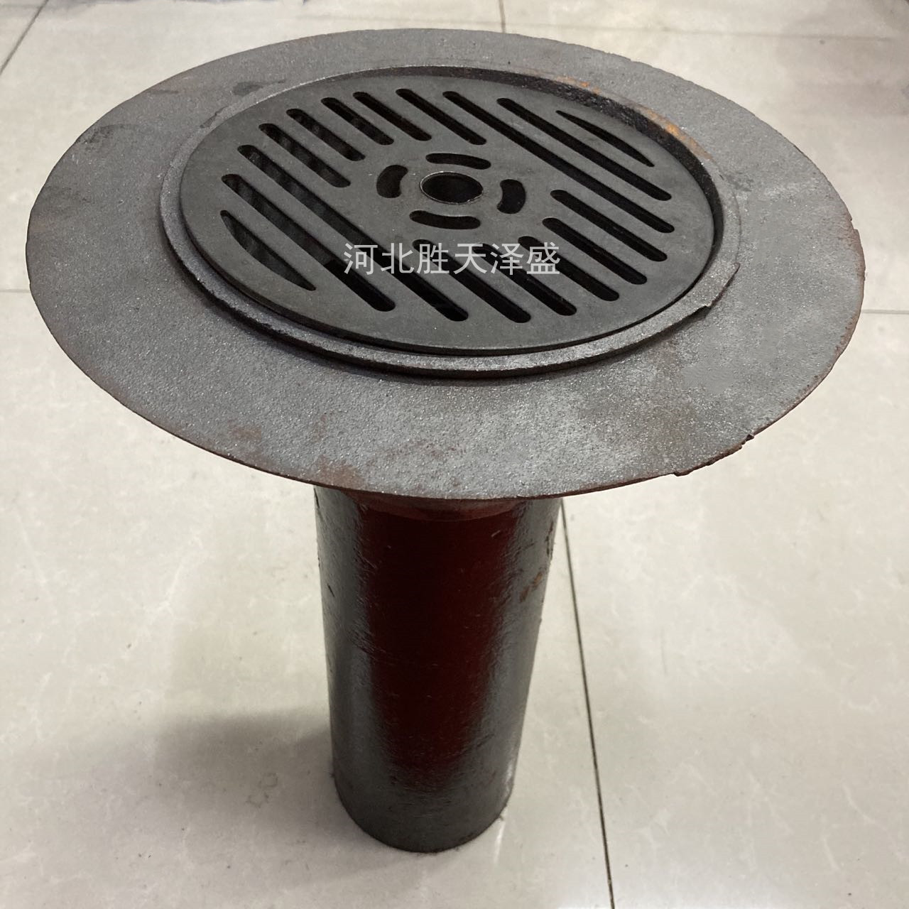 直排式地漏铸铁87型雨水斗重力落水斗天沟喇叭口内插三件套排水快