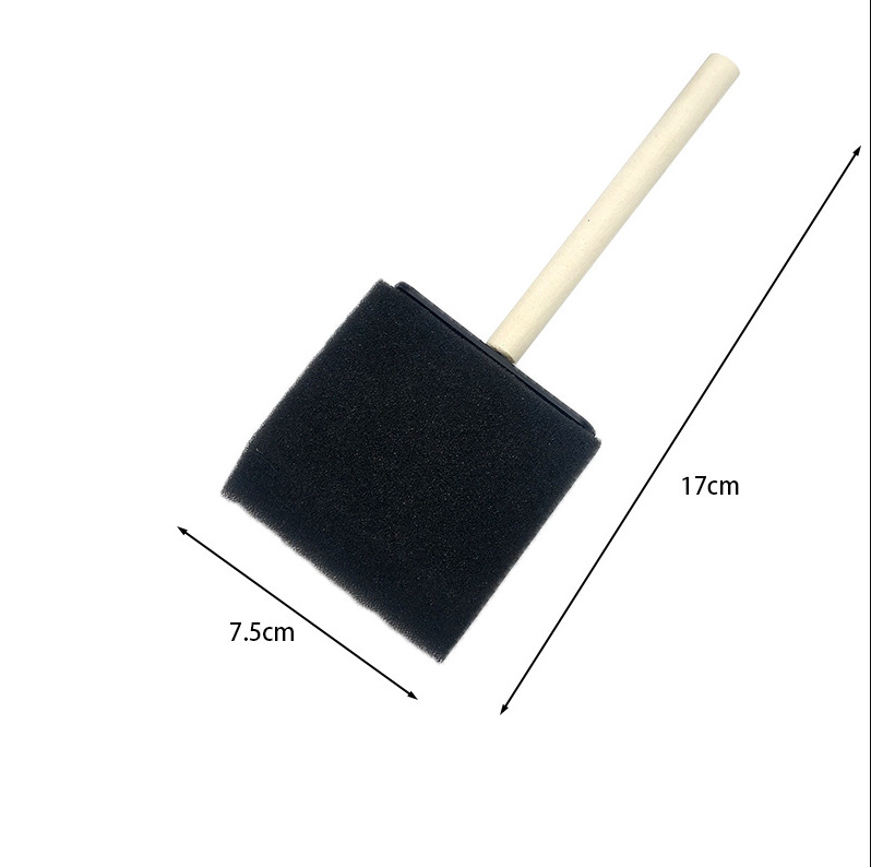 Factory in Stock Wooden Handle Sponge Paint Brush Sponge Shovel Shading Brush Painting Tools Wholesale Art Supplies