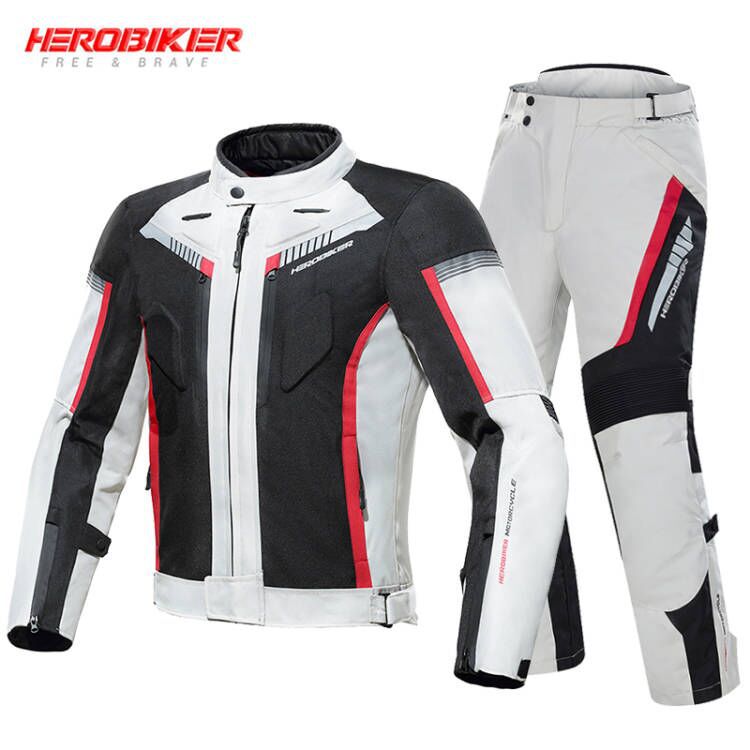 HEROBIKER摩托机车骑行服男 骑士外套夹克套装防水保暖越野赛车服