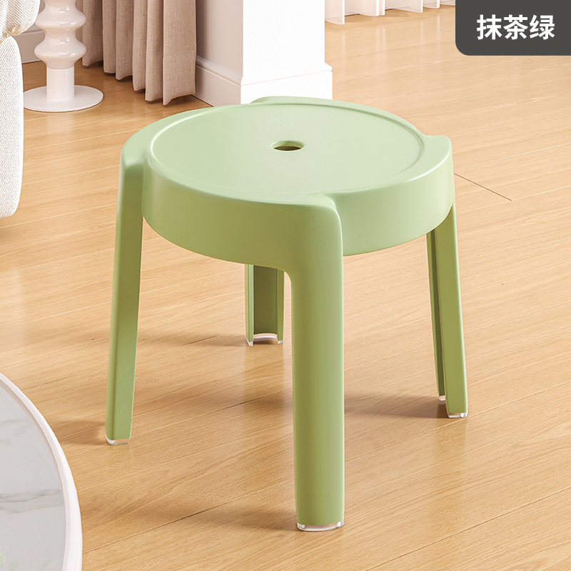 Living Room Stool Thickened Plastic round Bench Children's Chair Stackable Windmill Stool Living Room Coffee Table Bathroom Low Stool