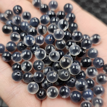 6毫米糖心玛瑙圆珠玉石散珠蓝灰色玛瑙珠diy手链项链饰品配件珠