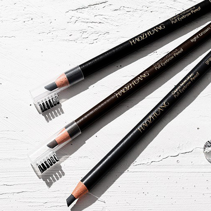 好妆砍刀拉线眉笔化妆师专用女初学者防水防汗自然持久不脱色