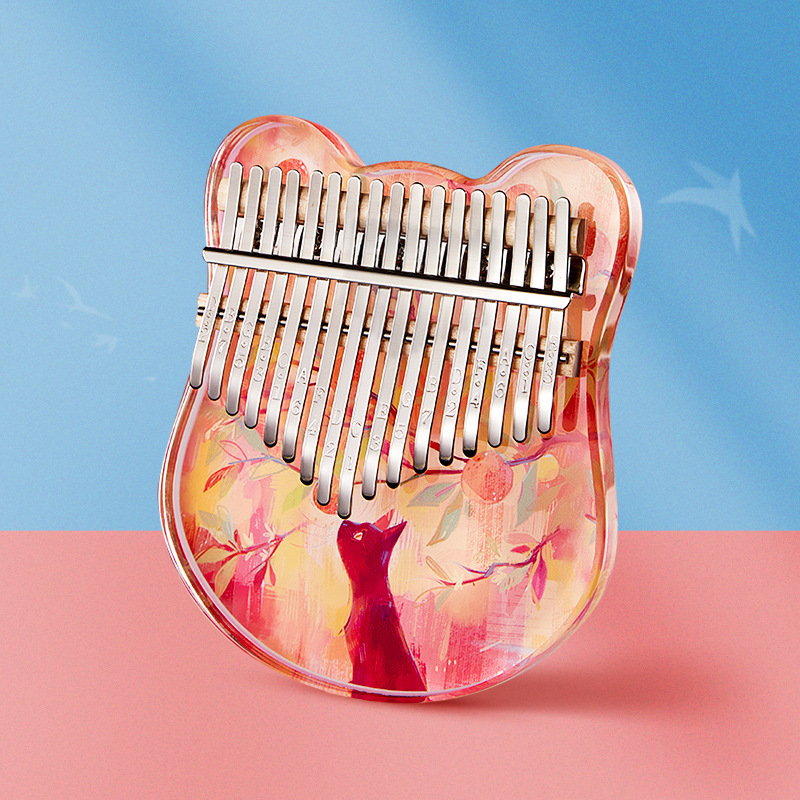zani21音拇指琴卡林巴kalimba17音亚克力透明手指琴小乐器跨境