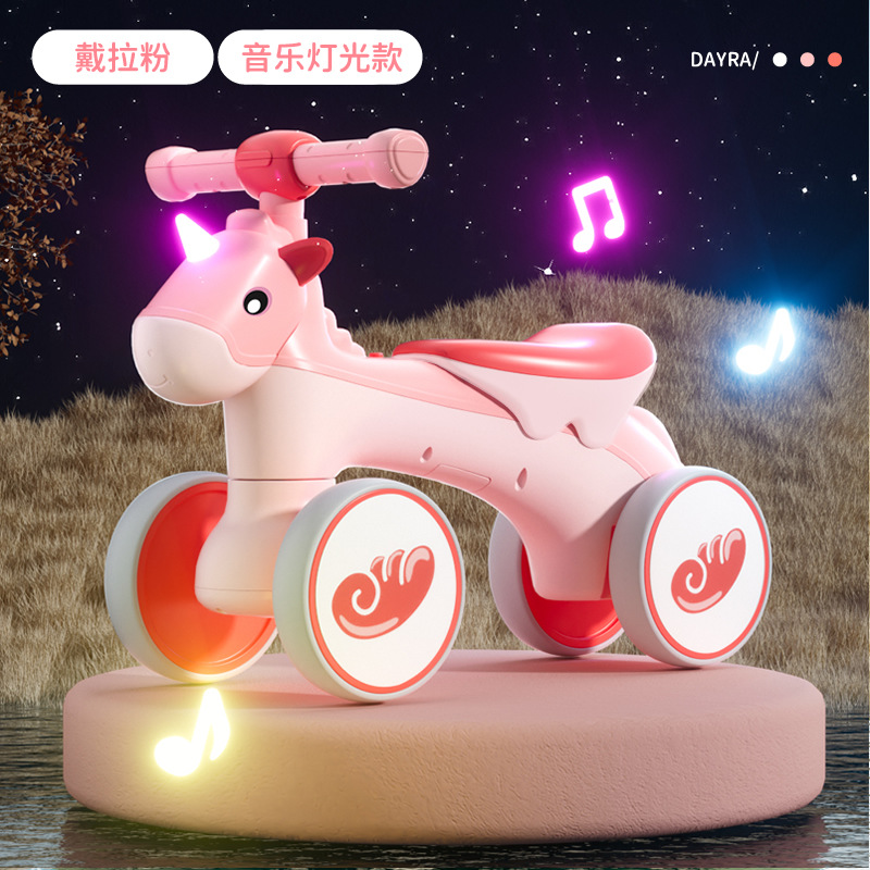 New Children's Scooter Unicorn with Music Light Luge Children's Novelty Toys One Piece Dropshipping