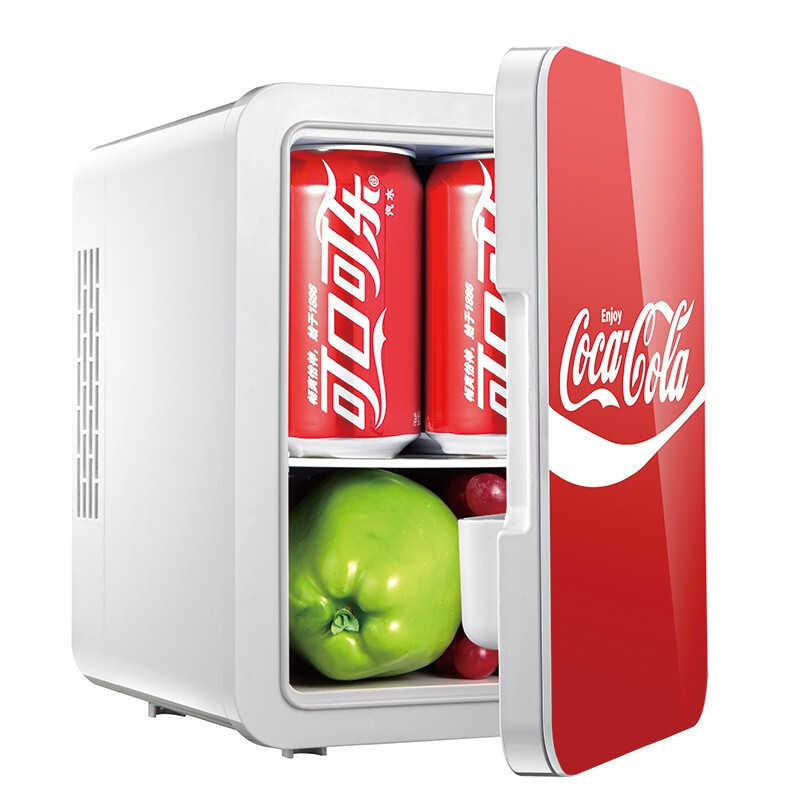 可口可乐车载小冰箱4l小型寝室家用学生宿舍车家两用冷藏冰箱批发