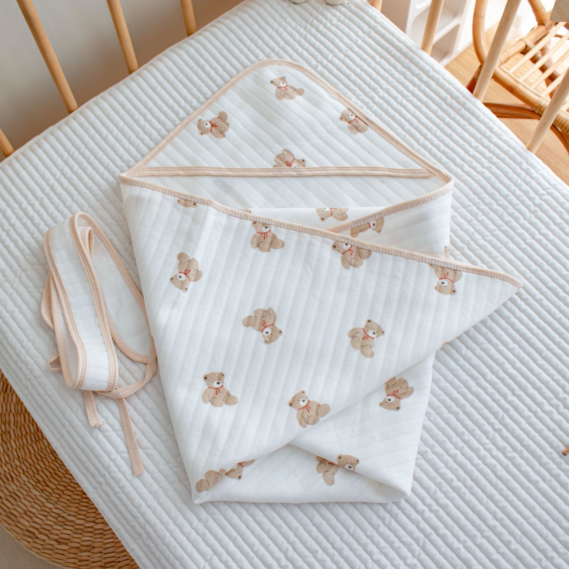 婴儿包被 三层抱被夹棉宝宝的小被子初生新生儿用品春秋薄款批发