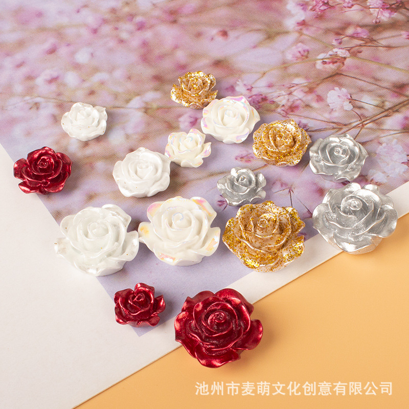 Resin Artificial Flower Cream Glue Phone Case Stationery Box Keychain Brooch Refridgerator Magnets Dollhouse DIY Ornament