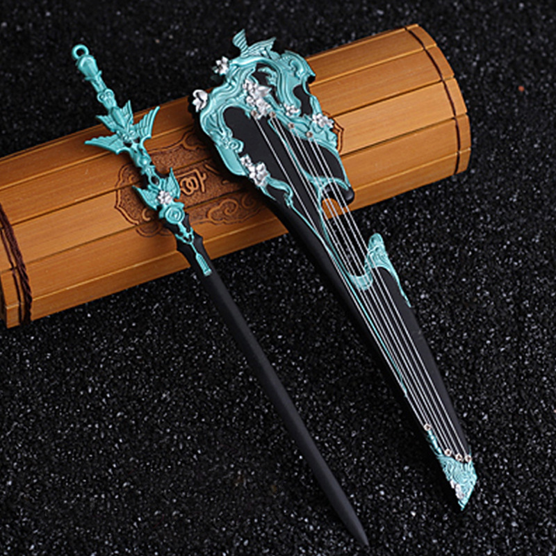 琴剑兵器合金模型 天策问水合金兵器模型