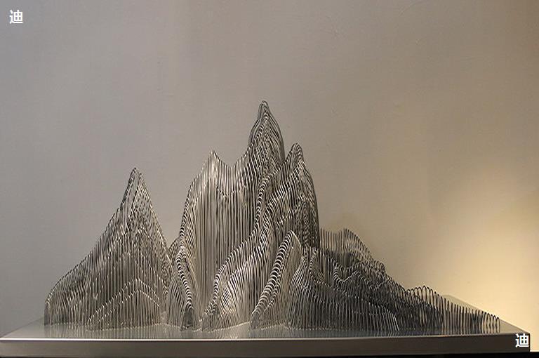 铁艺金属假山摆件酒店会所落地雕塑售楼处山水摆设户外园林工艺品