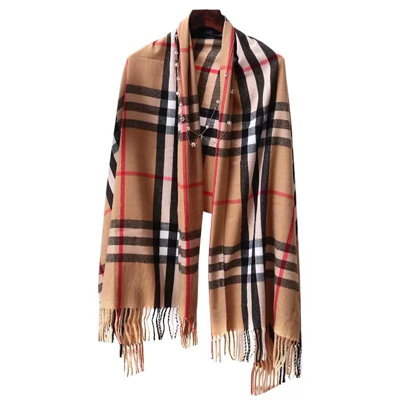 Plaid Scarf Women's Winter Warm Thickened Classic British Wool Cashmere Scarf Fall Winter Men Scarf Wholesale