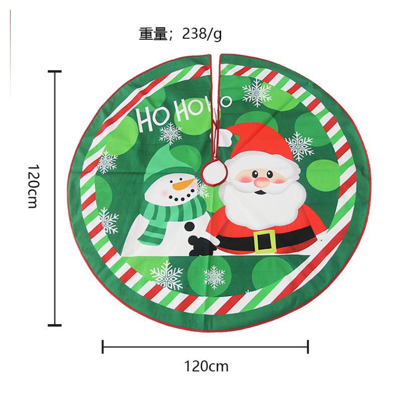 Xibao 2022 Cross-Border New Arrival Christmas-Tree Skirt Creative Exquisite Printed Tree Bottom Decoration Christmas Product Decorations