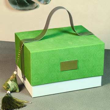 端午节礼品盒粽子礼盒高档大容量绿色包装空盒伴手礼盒茶叶手提盒