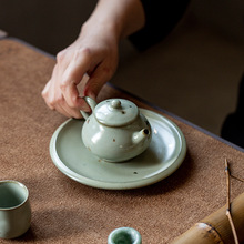复古茶壶泡茶单壶洒金釉汝窑家用陶瓷复古手工茶具功夫茶具小茶壶