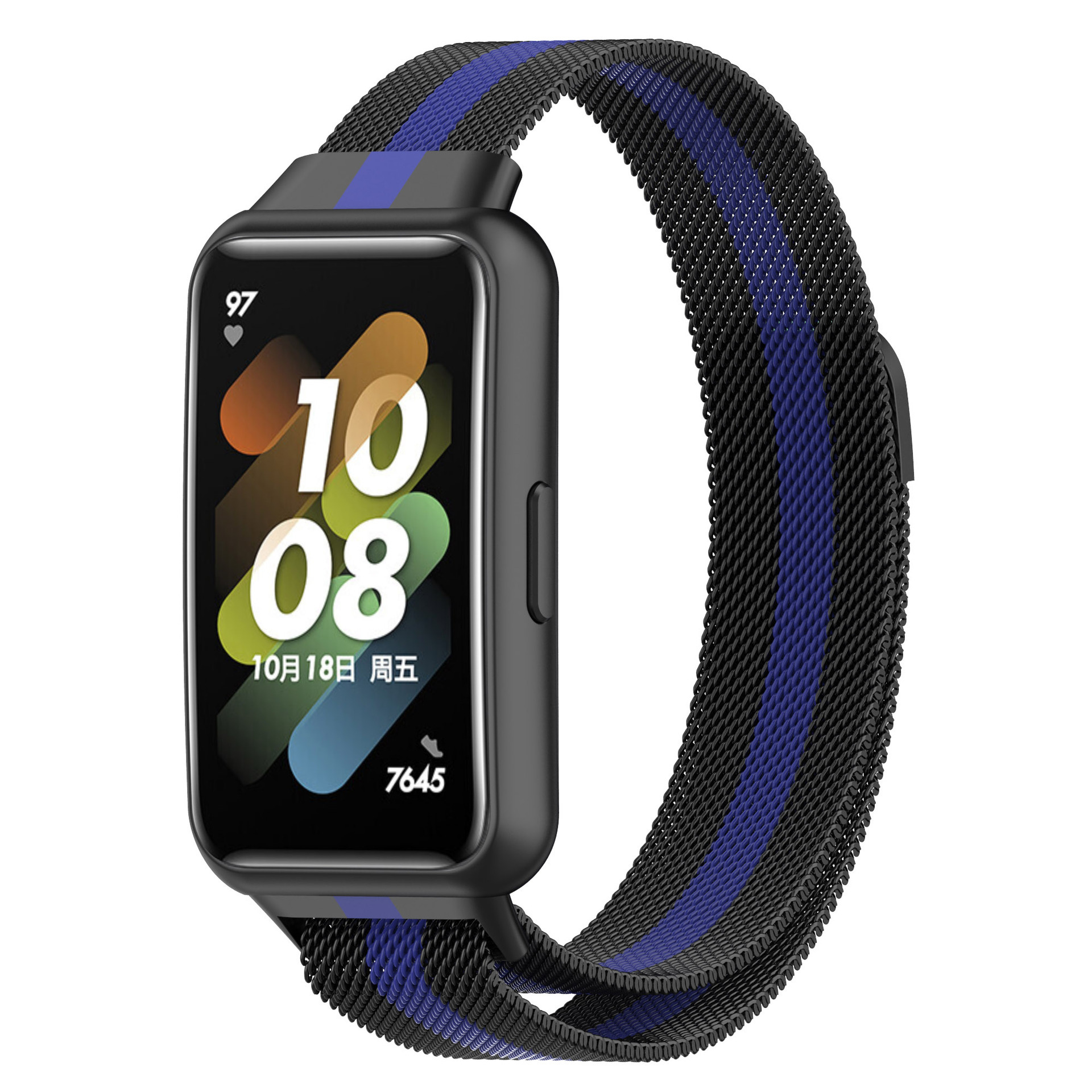 适用华为watch fit2米兰表带huawei fit2不锈钢金属磁吸回环腕带