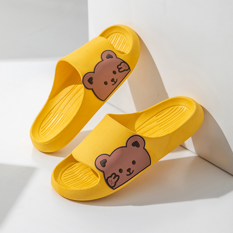 Women's Summer Cute Cartoon Household Indoor Couple Shoes Bathroom Platform Slippers Outdoor Slippers