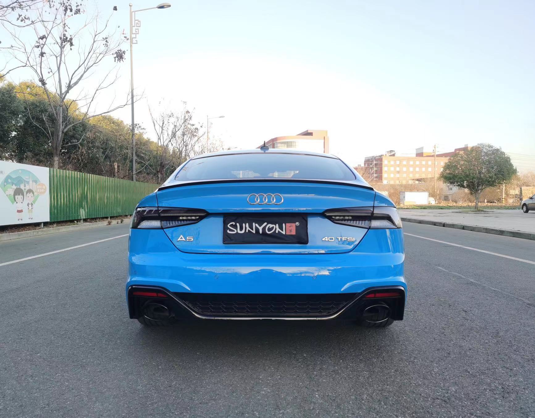 21-22款奥a5改装rs5后杠总成后包围尾唇尾喉后下裙黑武士迪-阿里巴巴