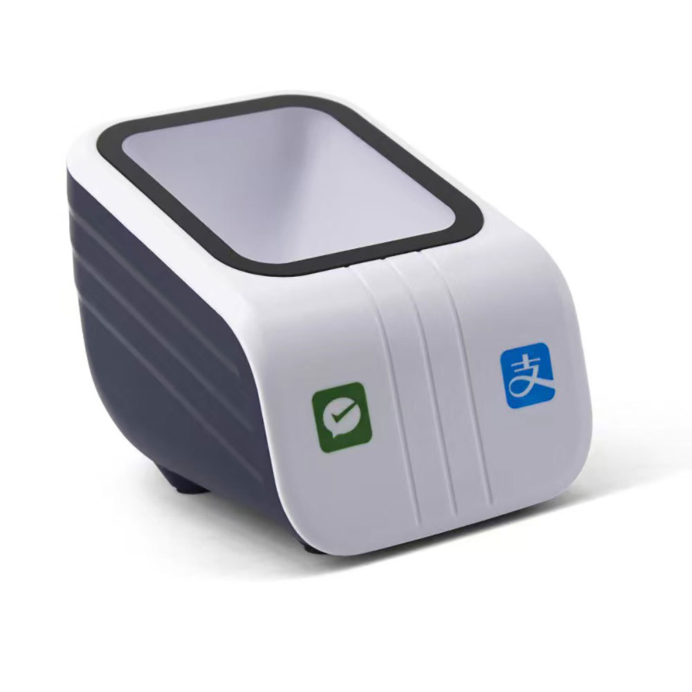 超市药店二维扫码平台式商店扫描墩扫码盒子语音提示