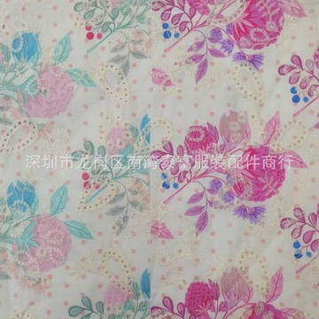 新款数码印花厂家 牛津布涤纶全棉尼龙色丁帆布 热转移印花扎染面