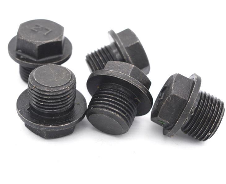 带垫外六角细扣油塞螺丝汽缸盖油堵螺栓堵回油换油千斤顶放油螺丝