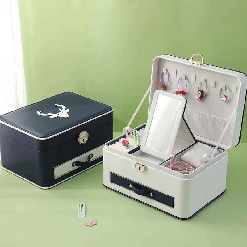 cross-border little girl hand jewelry storage box christmas festival beads hairpin hairpin rubber band clip hair accessory organizer