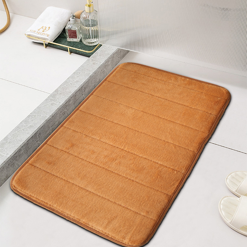 Factory Direct Sales Wholesale Toilet Bathroom Door Water-Absorbing Non-Slip Mat Quick-Drying Light Luxury Toilet Fabric Skin-Friendly