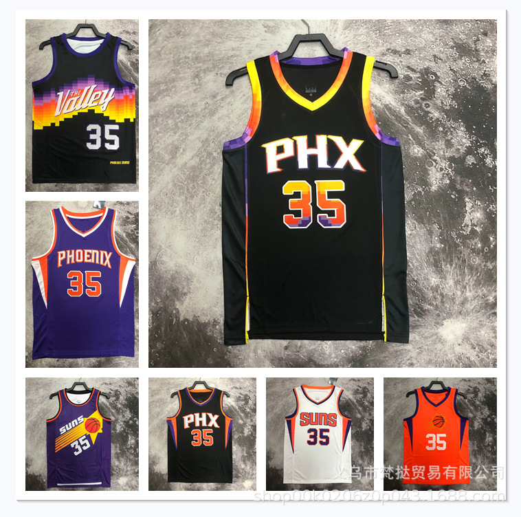 太阳队篮球服杜兰特35号球衣刺绣款suns jerseys durant35号-阿里巴巴