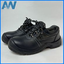 跨境出口劳保安全鞋低帮安全鞋钢头钢底修面亚光皮批发