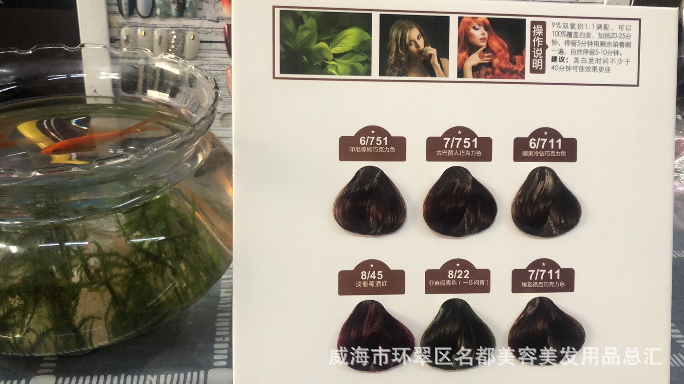 浩鑫奇幻巧克力染发膏焗油膏发膏剂2021发廊理用色膏染膏