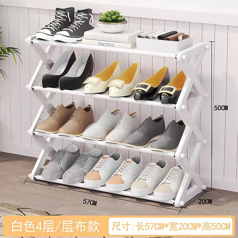 Foreign Trade Hot Sale Simple Economical Multifunctional Storage Shoe Cabinet Multi-Layer Home Indoor Assembly Dustproof Shoe Rack