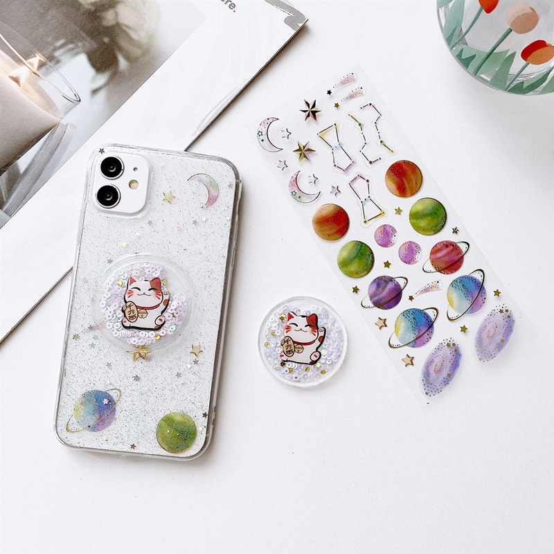 梦幻星空海洋滴胶贴定制 透明水晶手机壳贴纸 不干胶贴纸批发