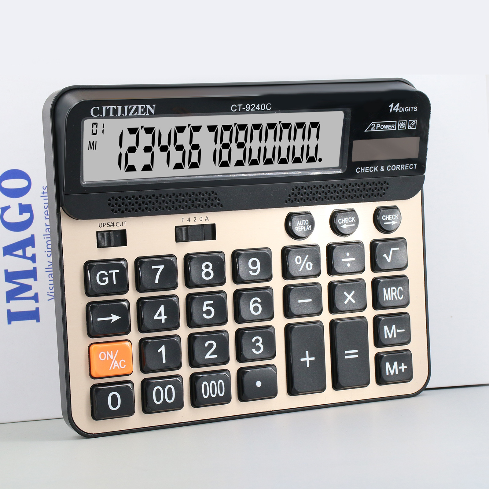 Exclusive for Cross-Border 14-Digit Solar Calculator Computer Button Finance Office Dedicated in Stock Wholesale