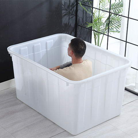 加厚塑料水箱长方形洗澡水缸养鱼养龟养殖箱泡瓷砖箱周转箱储水桶