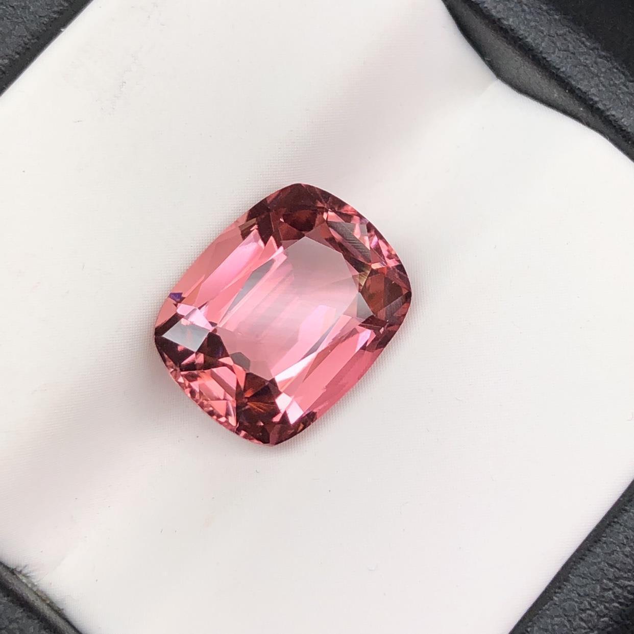 7克拉天然粉橙色碧玺裸石戒面帕帕拉恰色全净无暇戒指吊坠彩色