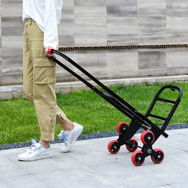 爬楼梯手拉车六轮折叠家用便携式代步购物搬运加厚载重学生行李车