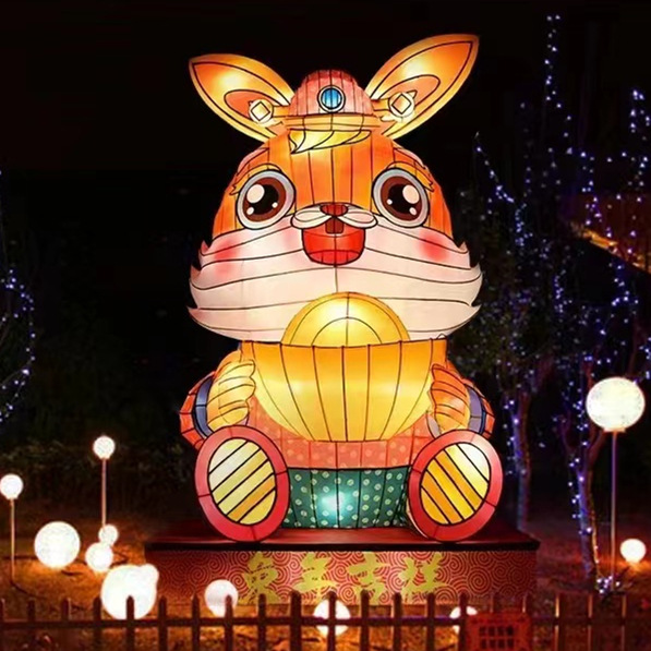 0成交16件大型节日花灯中秋国庆灯展户外防水天鹅造型灯笼景区公园