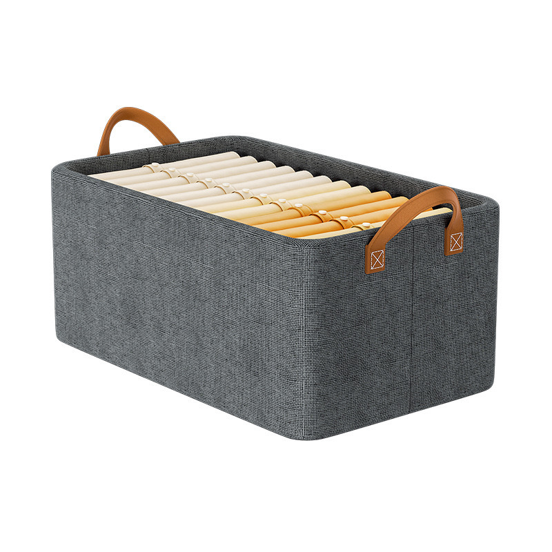 Clothing Cationic Storage Box Large Drawer Sweater Pants Storage Box Household Wardrobe Folding Steel Frame Box