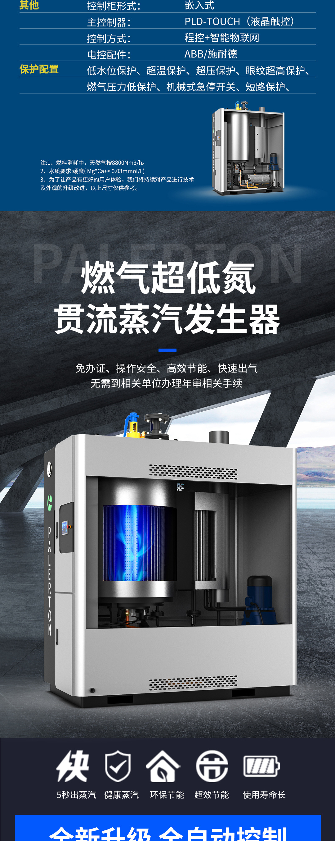 全预混贯流蒸汽机组  免办证,节能30%-50%,全自动运行,超低氮排放