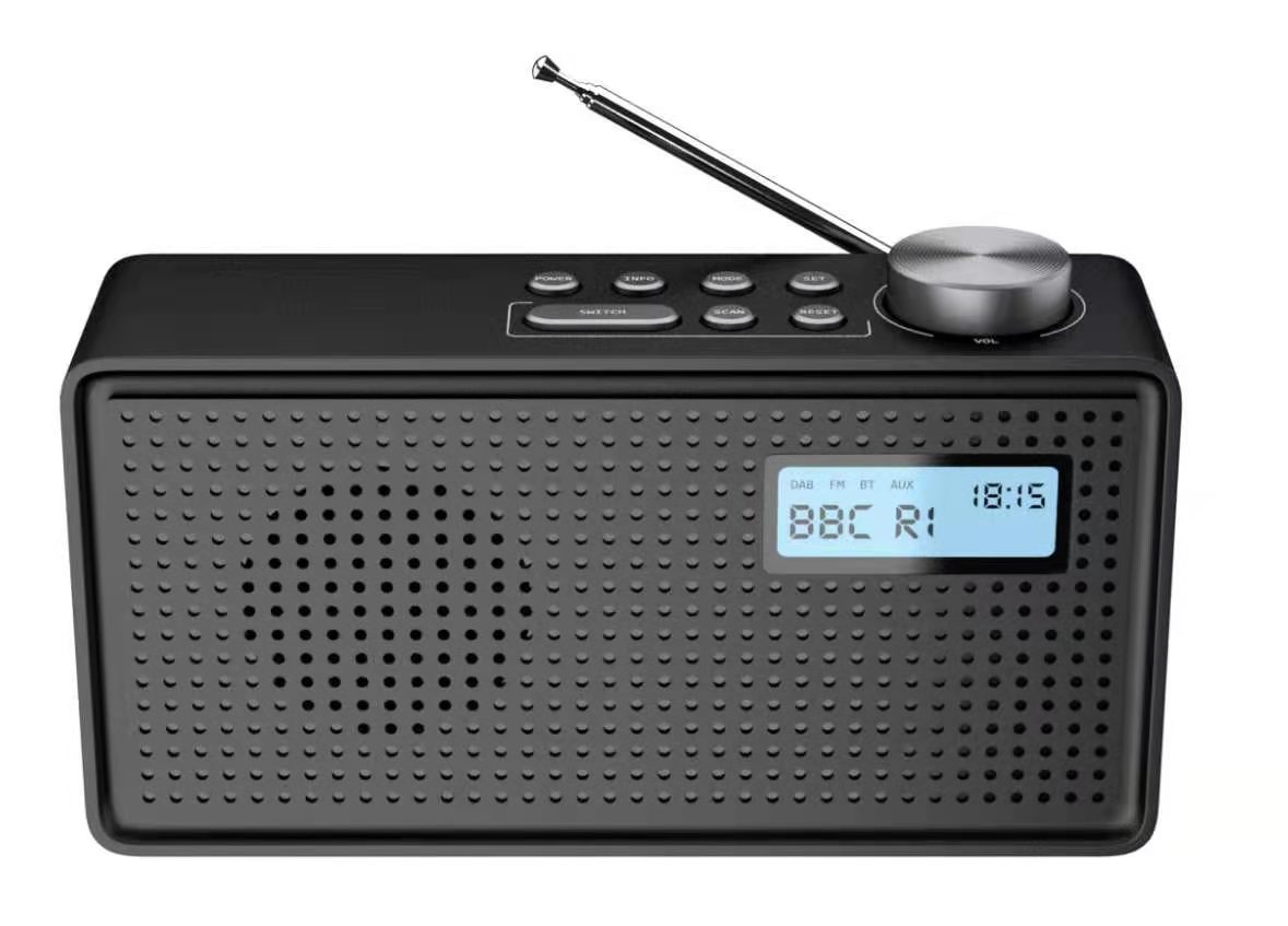 新款跨境欧洲半导体台dab fm数字广播电台蓝牙闹钟收音机带无线充