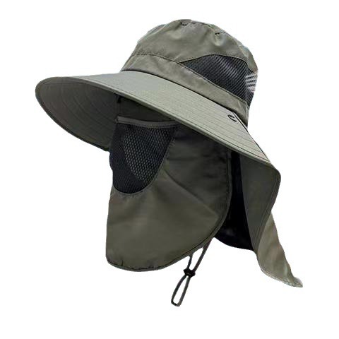 Outdoor Face Cover Neck Protection Sun Hat Men and Women Summer Big Brim Uv Protection Sun Hat Fishing Hat Mountaineering Riding Hat