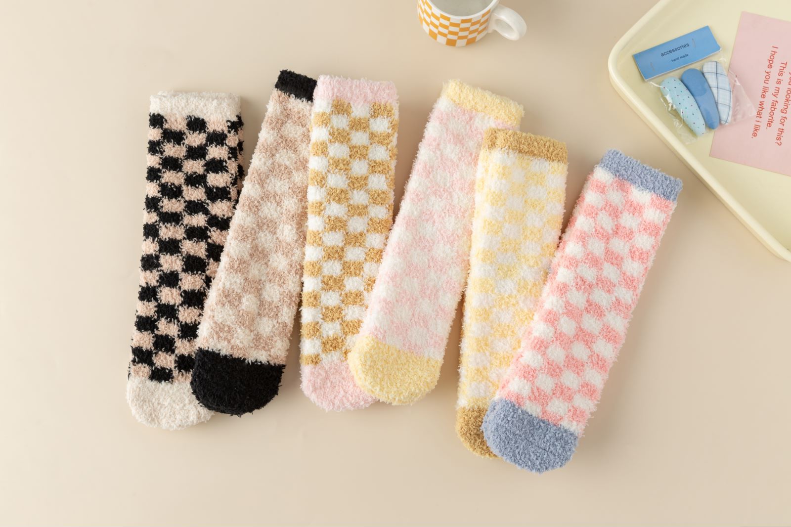 Autumn and Winter New Coral Cashmere Socks Maternity Socks Lint-Free Thickened Warm Women's Mid-Calf Room Socks Towel Sleeping Socks