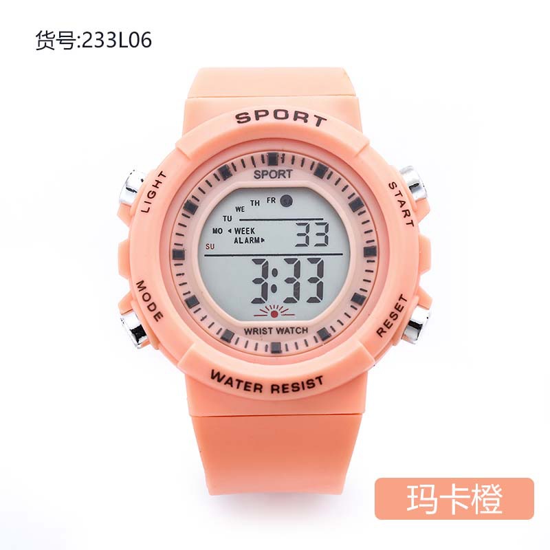 New Simple Electronic Watch Student Campus Multi-Functional Leisure Chronograph Women's Watch Men's and Women's Watch with Alarm Clock