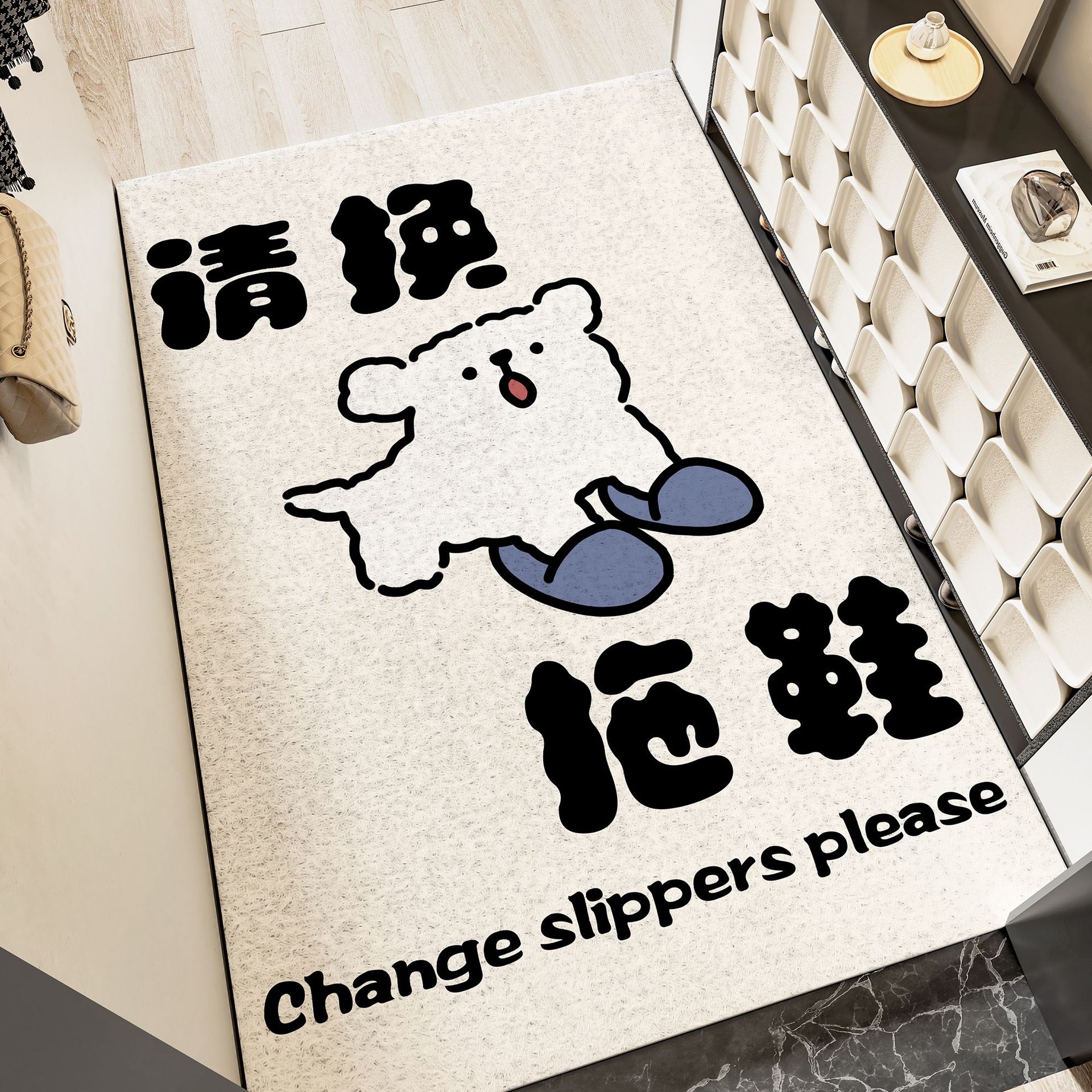 卡通入户门丝圈地垫玄关进门除尘蹭土刮泥脚垫家用门口防滑耐脏垫
