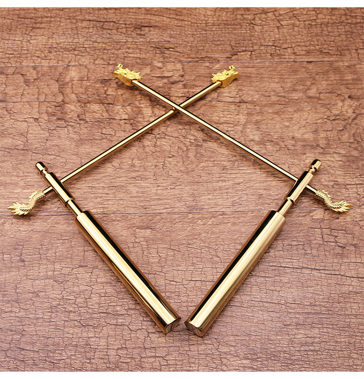 杨公龙头龙尾纯铜寻龙尺探测棒占卜杖水脉仪寻龙点穴测风水能量